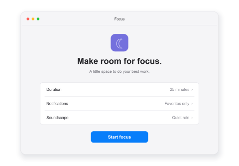 Focus Settings