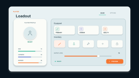 Golden Example light loadout interface
