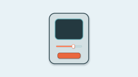 Canvas SDF rounded interface object with soft shadow