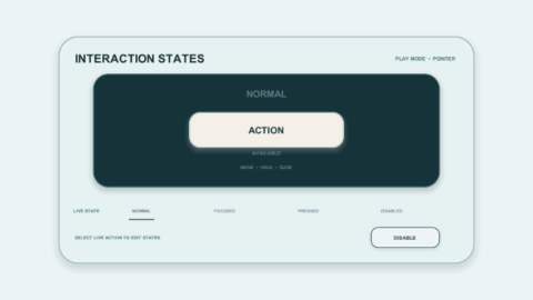 Runtime button interaction states